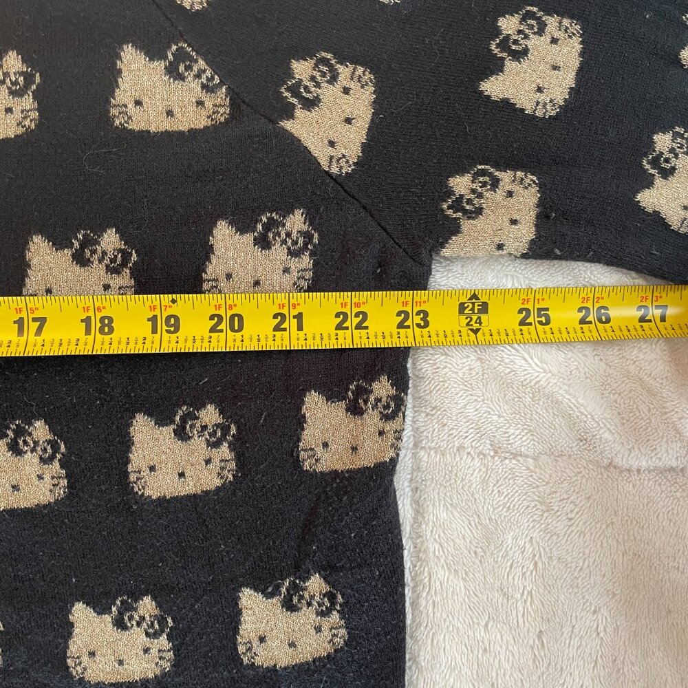 Hello Kitty ModCloth Collab Women's Black & Gold Glitter Cardigan Plus Size 2X - Picture 7 of 8